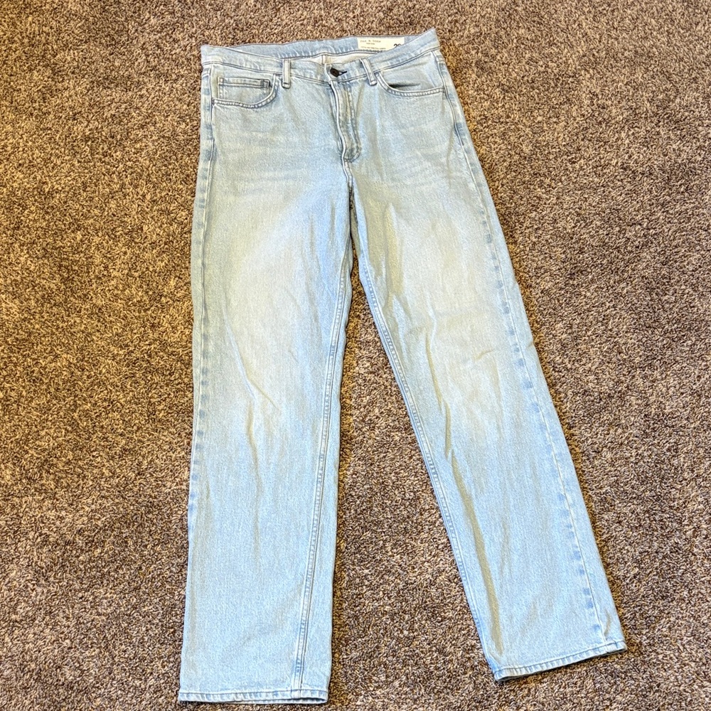rag & bone Light Wash Straight Jeans